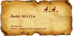 Ávéd Attila névjegykártya