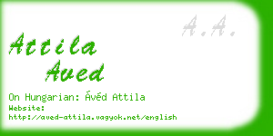 attila aved business card